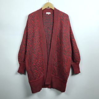 Outer Rajut / Outer Rajut Wanita / Outer Wanita / Outer Korea / Outer Panjang / Outer Oversize / Outer Import / Outer Merah / Long Outer / Rajut Tangan Balon / Coat