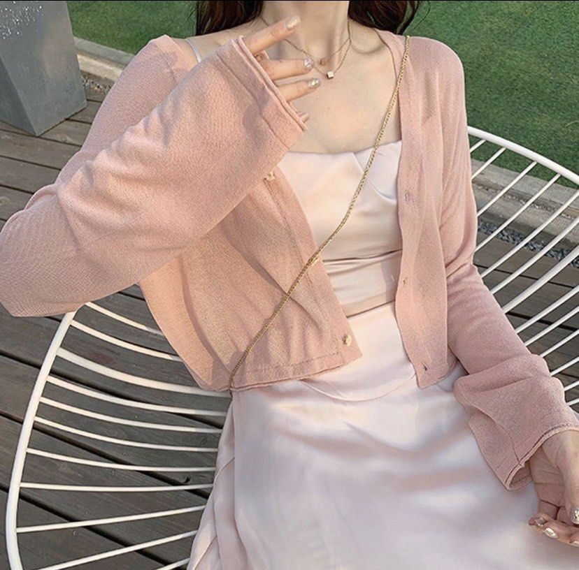 Thin pink new arrivals cardigan