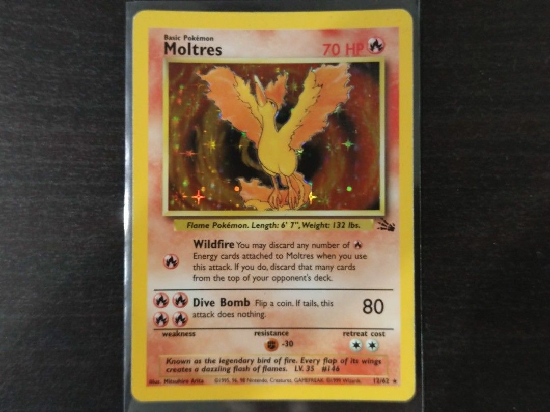 1999 moltres pokemon card value Team Rocket ex UPC and Golden Ticket  MysteryPokeSlabs Commemorate your favorite tabletop game with this Moltres 1999 Pokemon Fossil Holo Rare #12 PSA Authenticated 8 Card Moltres [1st Edition] #27 Prices