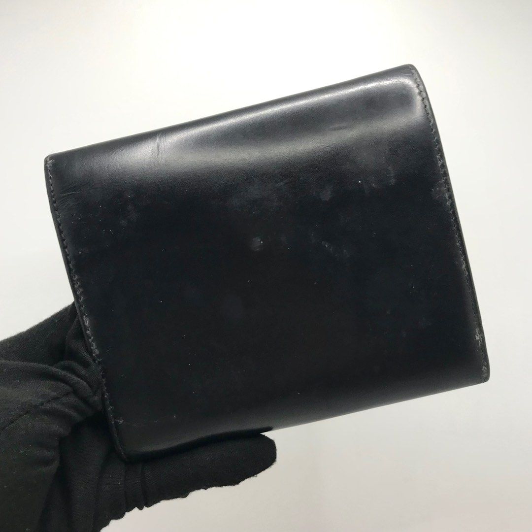 Prada Black Satin Trifold Wallet 67 Luxury Leather 57 OFF