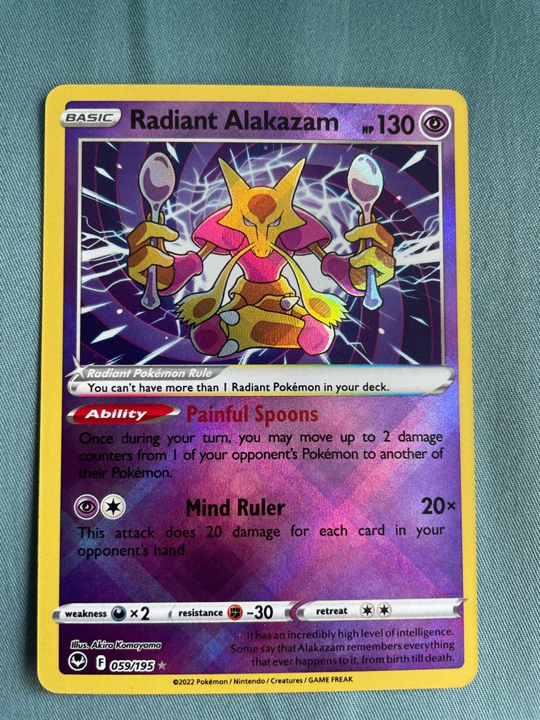 Pokemon Radiant Alakazam, Hobbies & Toys, Toys & Games on Carousell