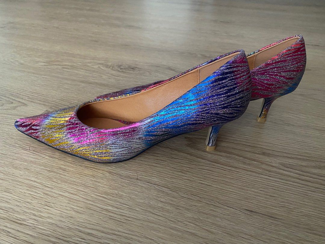 Rainbow colored pumps sale