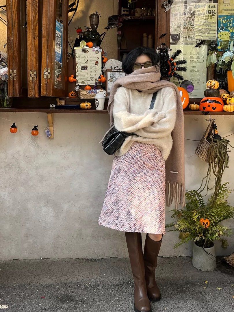 Tweed skirt lining sale