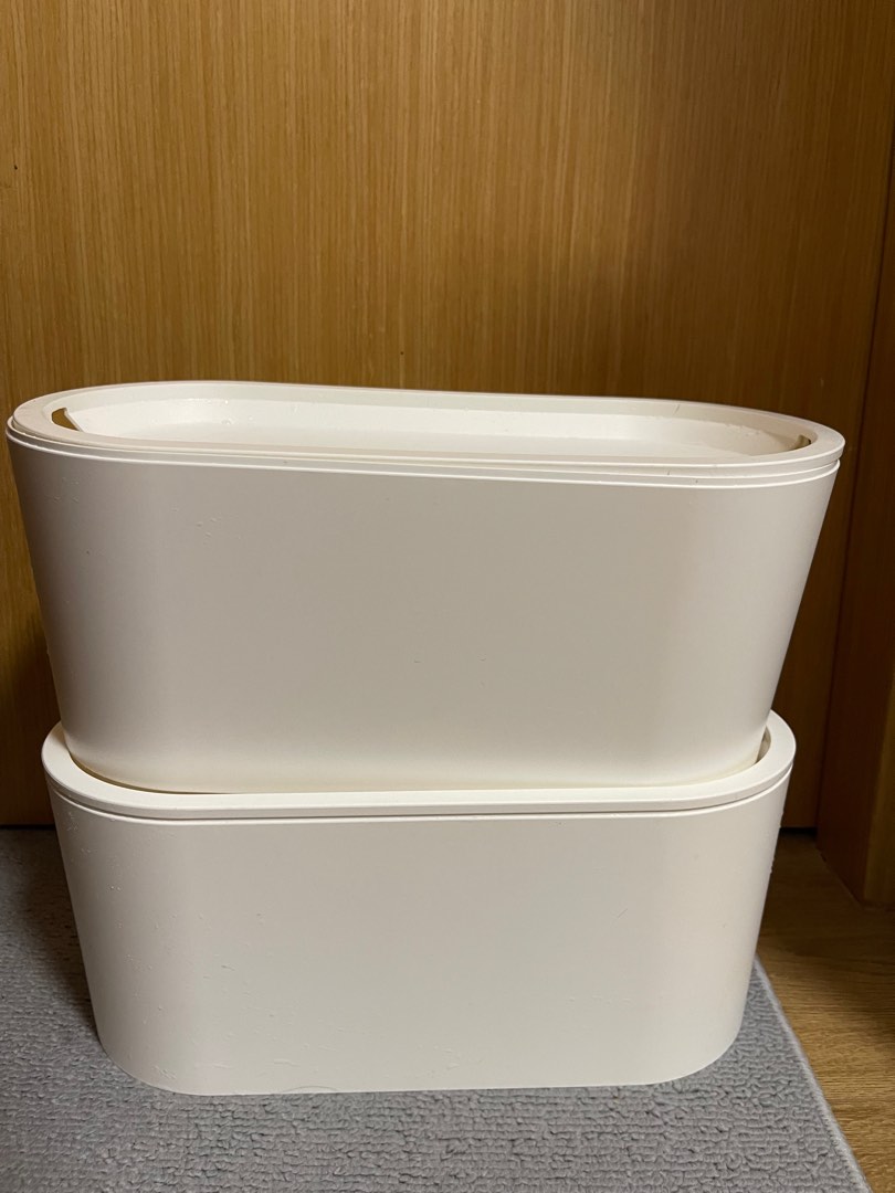 ROMMA Cable management box with lid, white (1set), Furniture & Home