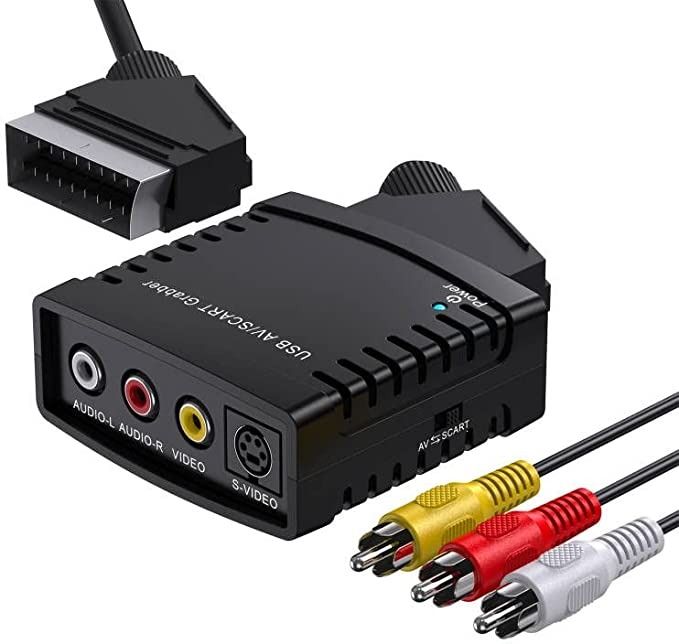 Rybozen Video Grabber Capture Card Transfer TV Hi8 VHS to DVD VHS Digital Converter with Scart Adaptor and RCA Cable Computers Tech Parts Accessories Cables Adaptors on Carousell