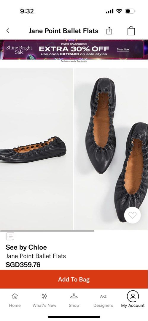 see by chloe jane point ballet flats