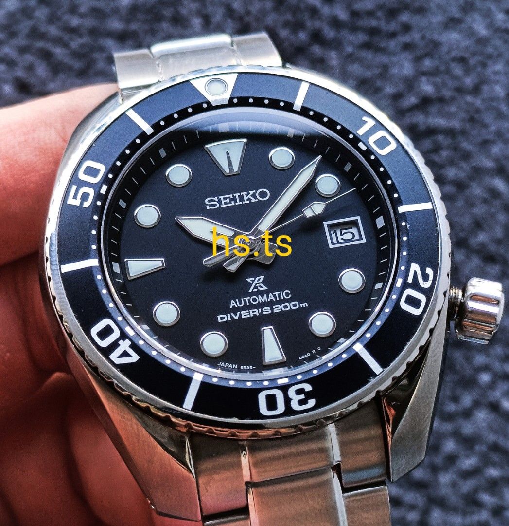 Seiko Sumo Gen 3 Black Automatic Prospex Divers Watch SPB101J1