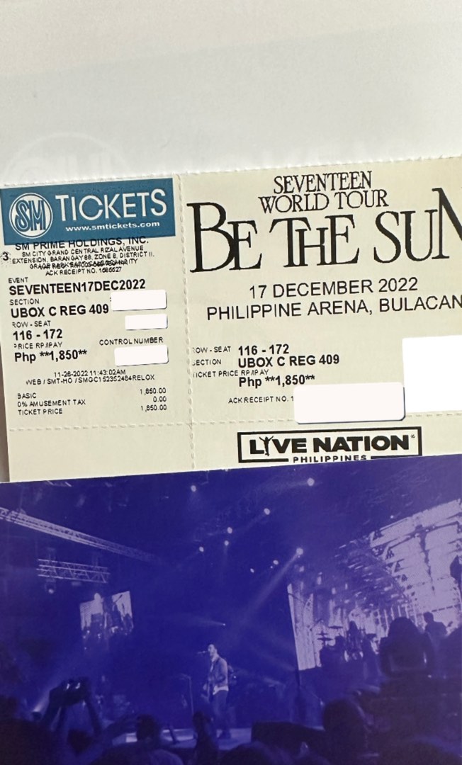 SEVENTEEN WORLD TOUR [BE THE SUN] BULACAN, Tickets & Vouchers, Event