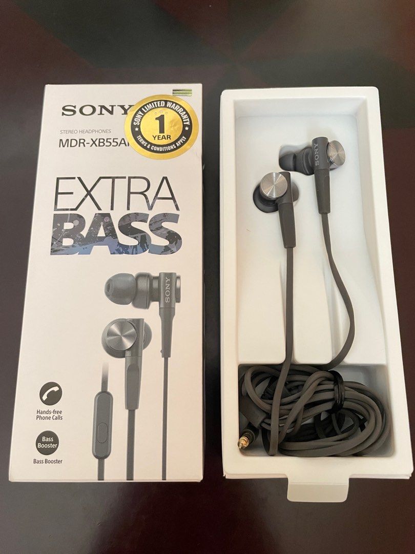 USED Original Sony MDR XB55AP MDRXB55AP XB55AP EXTRA BASS with Microphone In Ear Headphones