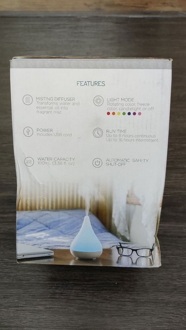 Sparoom Piccolo Essential Oil Diffuser, Furniture & Home Living, Home