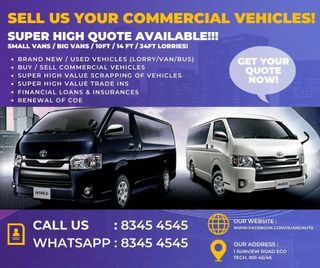 Super HIGH Value of Scrapping & Trade in for Commercial Vehicles