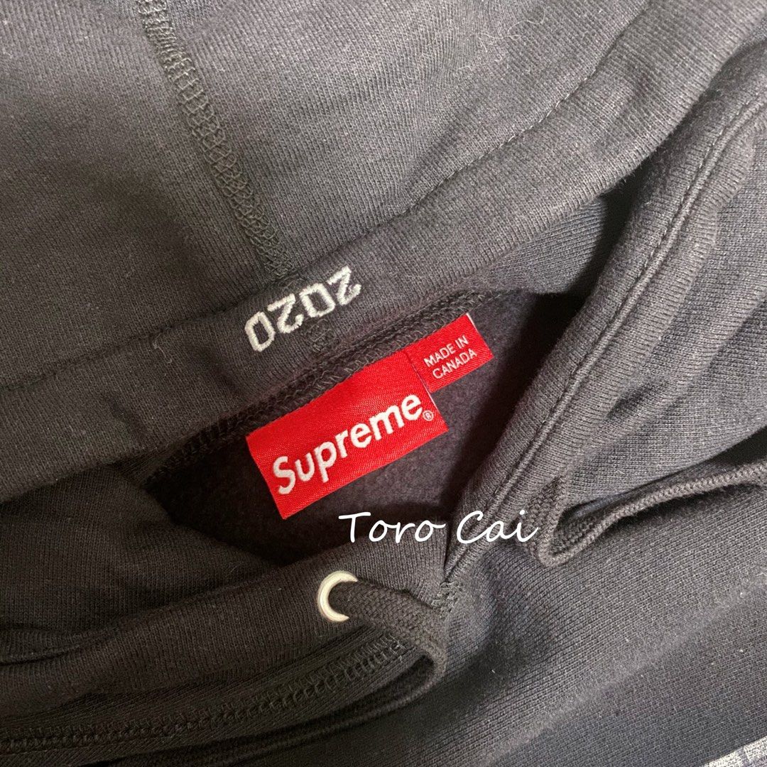 Supreme 20ss Motion Logo Hoodie幻影logo帽Tee黑M, 他的時尚, 上身及