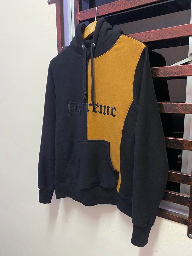 Split old english hooded sweatshirt deals