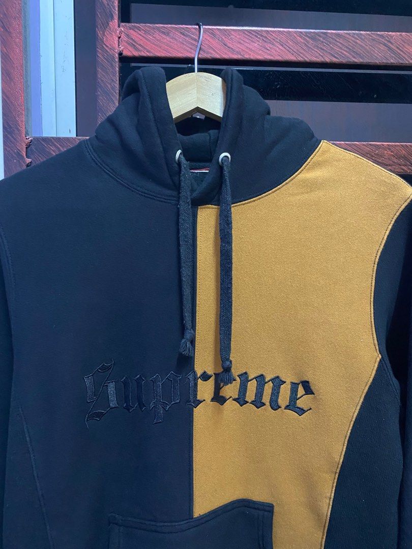 Split old english hooded sweatshirt shop