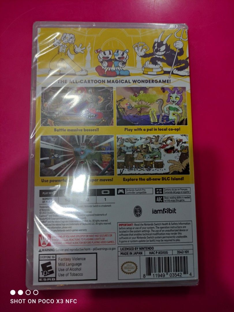 SWITCH CUPHEAD (Category: Nintendo) located in Makati City. Submitted by yomyom_onlineshop (Listing ID 1201373187, Image 2). Description: For Sale Only Brandnew Sealed No To trade/SWAP Delivery within the day Taguig Market Market Can book Via lalamove Less Time Less Effort Cod,Gcash,Banktransfer.