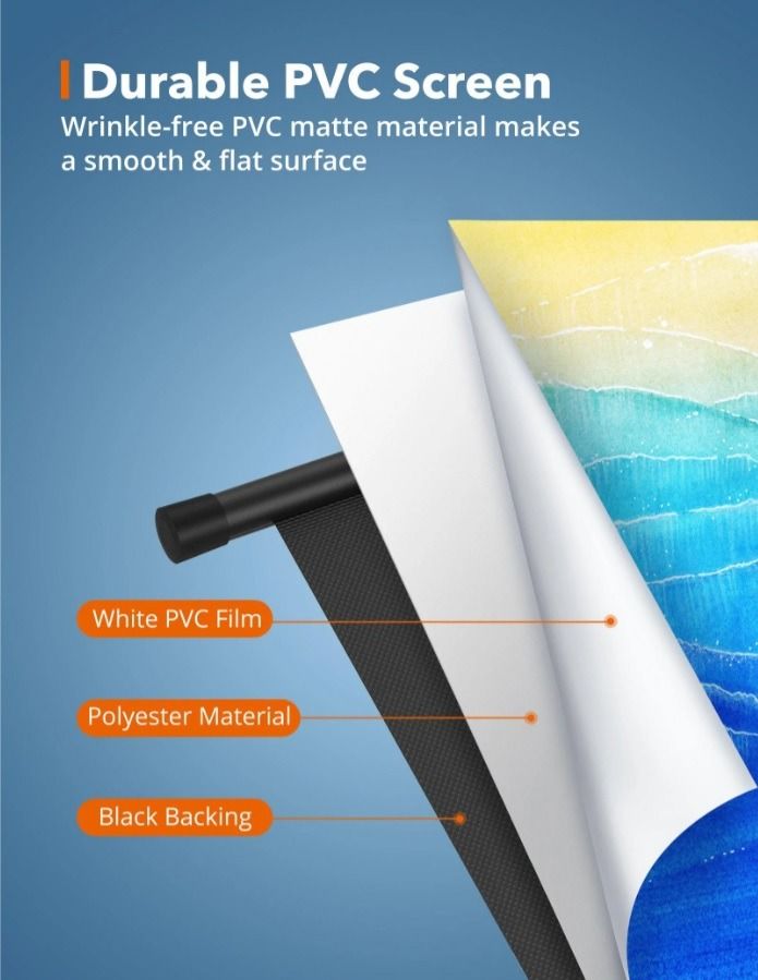 Taotronics Portable Projector Screen with Tripod Stand, 100 inch 169