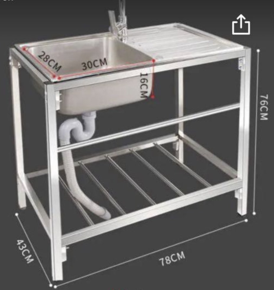 Temporary Kitchen Sink, Furniture & Home Living, Bathroom & Kitchen