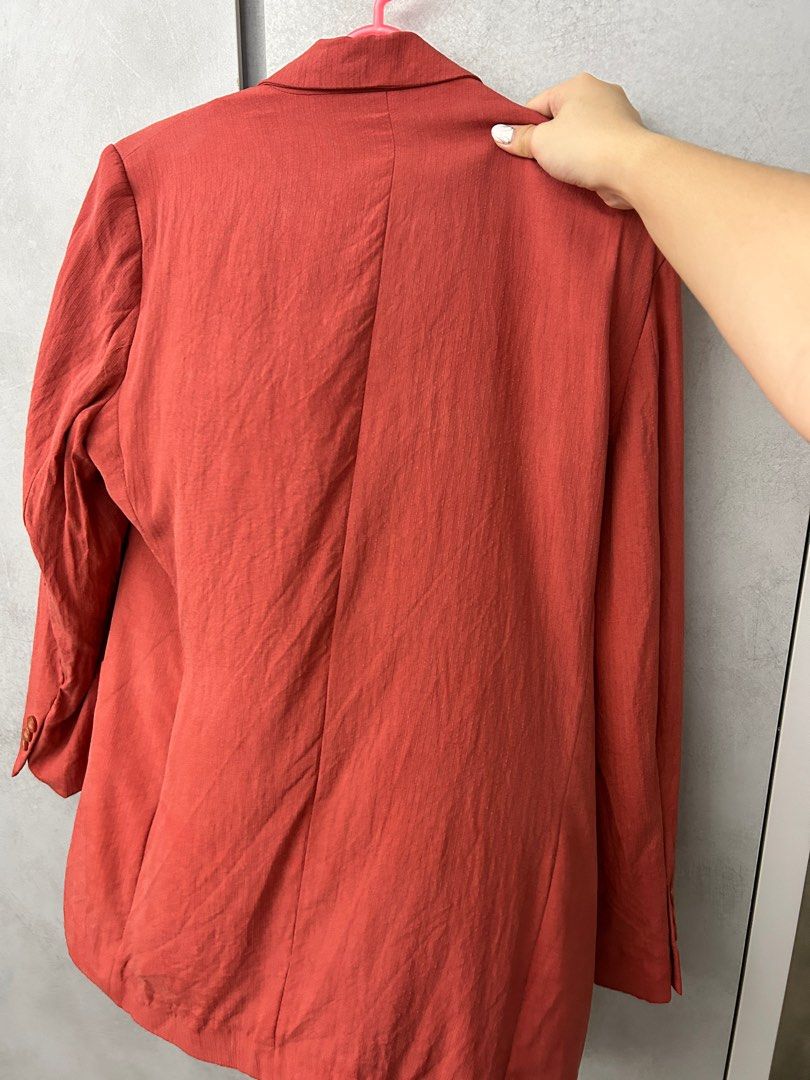 Red orange blazer online