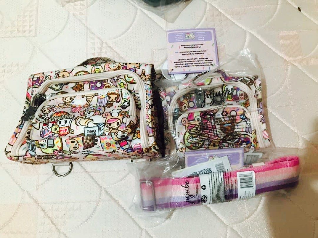 Tokidoki x Jujube DSS 2.0 Bundle (Category: Diaper Bags & Wetbags) located in Gerona. Submitted by rarehorse_513eee (Listing ID 1193084501, Image 1). Description: DSS 2.0 Bundle EUC-VGUC Bestie BN Mbff (PPP) BN Woven Starp If sold seperately 3500 bestie 2500 strap 4000 mini bff.