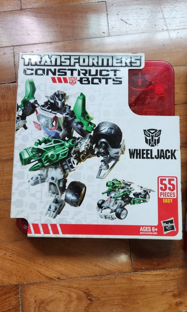 transformers construct bots wheeljack (Category: Lego & Building Sets) located in Singapore. Submitted by timowho (Listing ID 1201309266, Image 1). Description: opened before to display and assemble, box has some tear. otherwise item is in decent condition. all parts are inside..