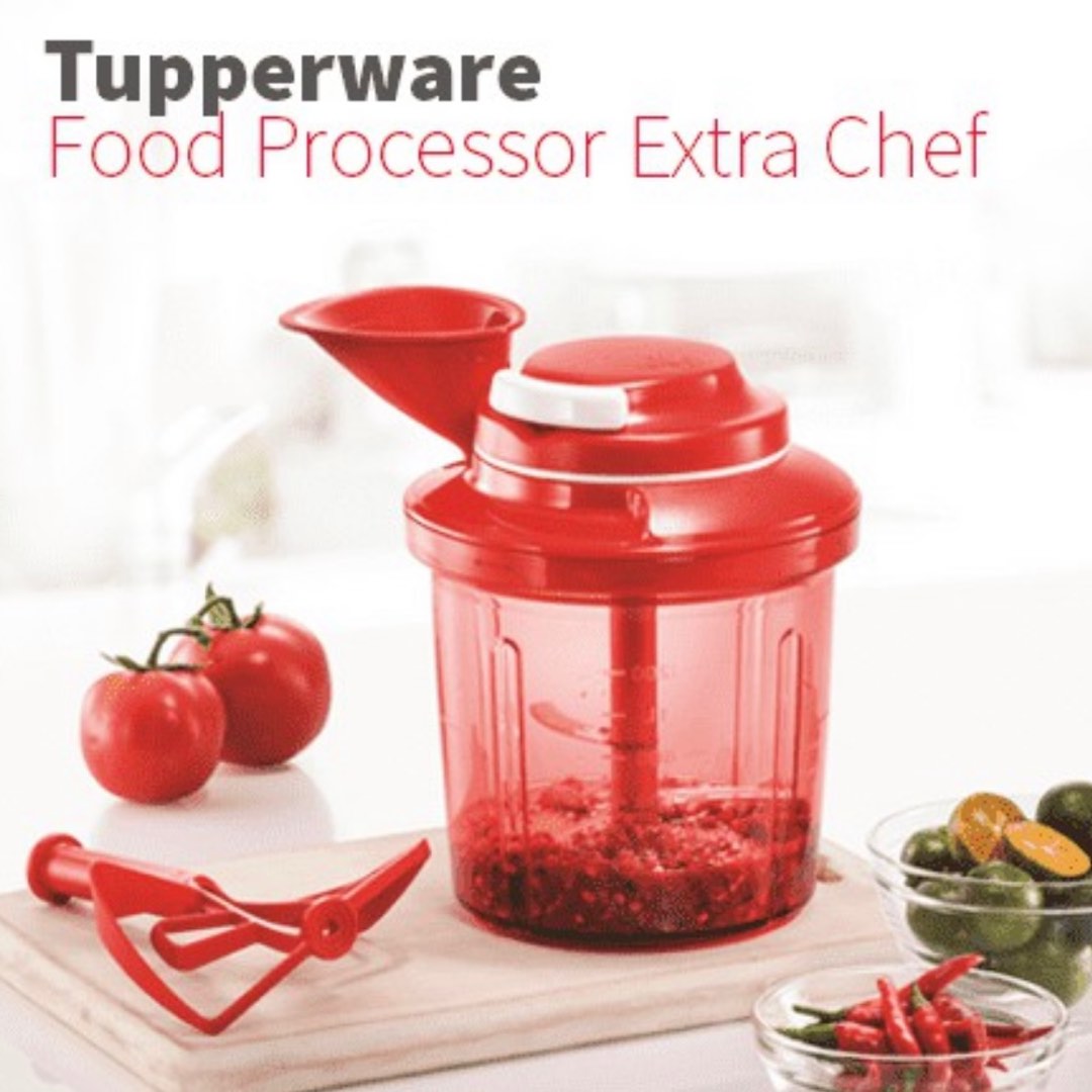 detaljeret Bule Specialisere Tupperware Extra Chef Red 1.35 Litres Food Processor, TV & Home Appliances,  Kitchen Appliances, Juicers, Blenders & Grinders on Carousell