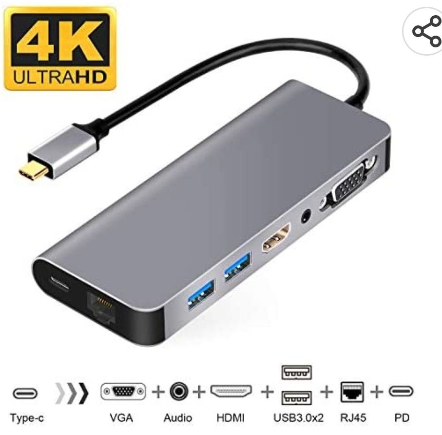 5 IN 1 USB HUB for PS5 Console,PS5 Extension USB Type C 3.1 High Speed  ​​Extender with 4 USB + 1 USB Charging Port + 1 USB C Port Converter  Splitter for Playstation 5 Dualsense 
