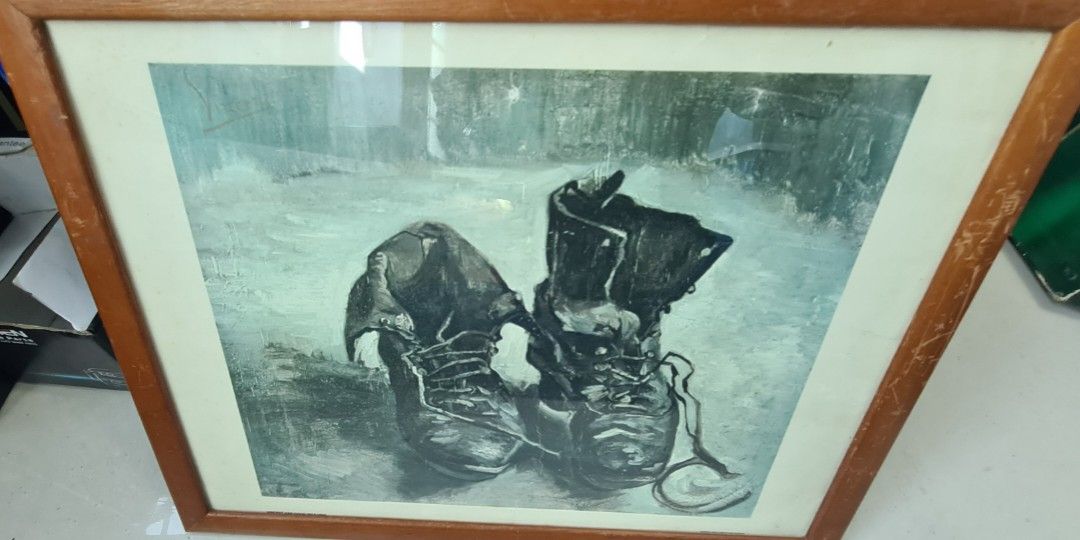 Very old Vintage Framed Print copy of Vincent Van Gogh Replica Old
