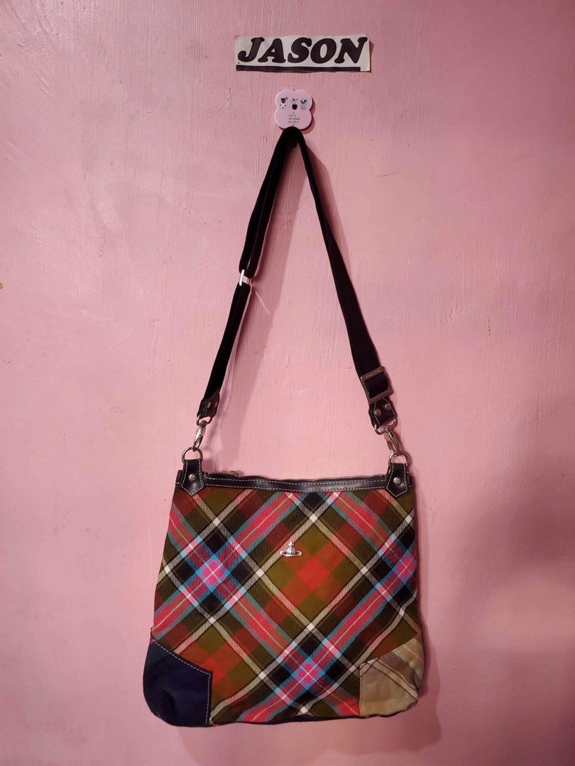 VIVIENNE WESTWOOD DERBY SQUARE CROSSBODY BAG, Luxury, Bags & Wallets on