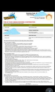 Wild wild wet cabana ticket