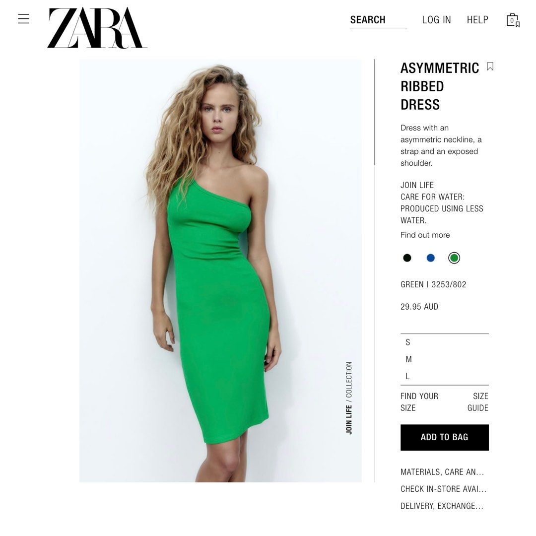 Zara green hotsell one shoulder dress