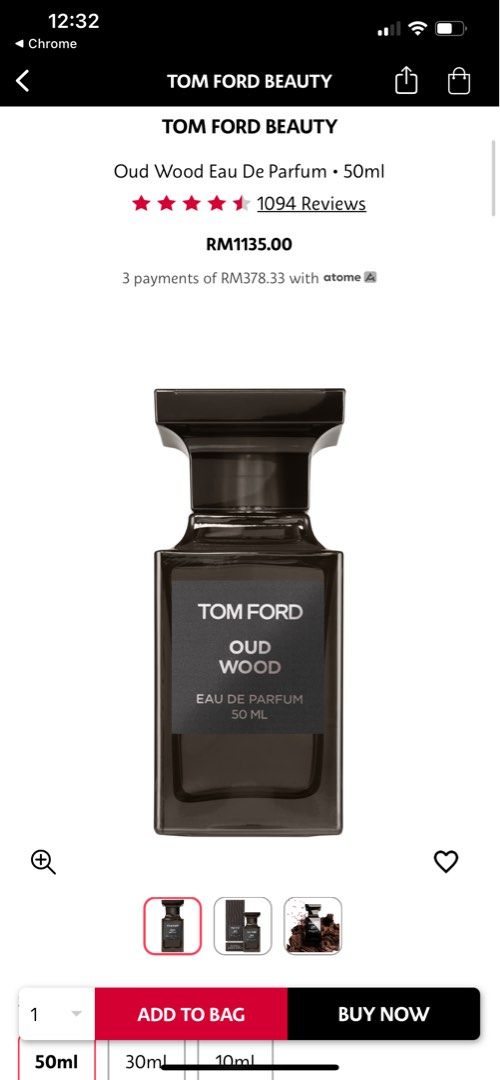 100% Authentic Tom Ford Oud Fleur Eau De Parfum 50ML, Beauty & Personal  Care, Fragrance & Deodorants on Carousell
