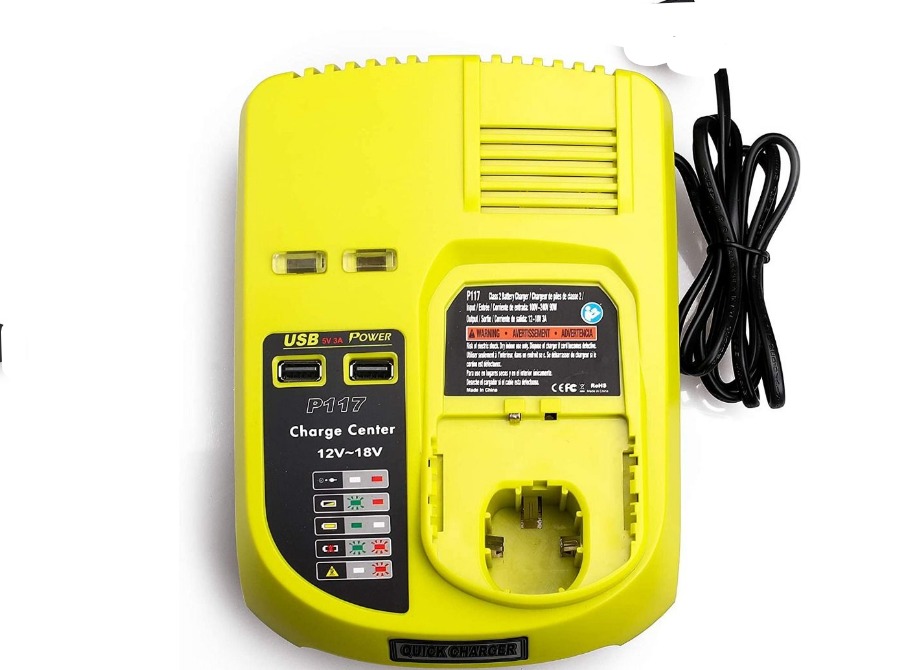 2406) P117 18V ONE+ Dual Chemistry Charger Replacement for Ryobi 12V ...