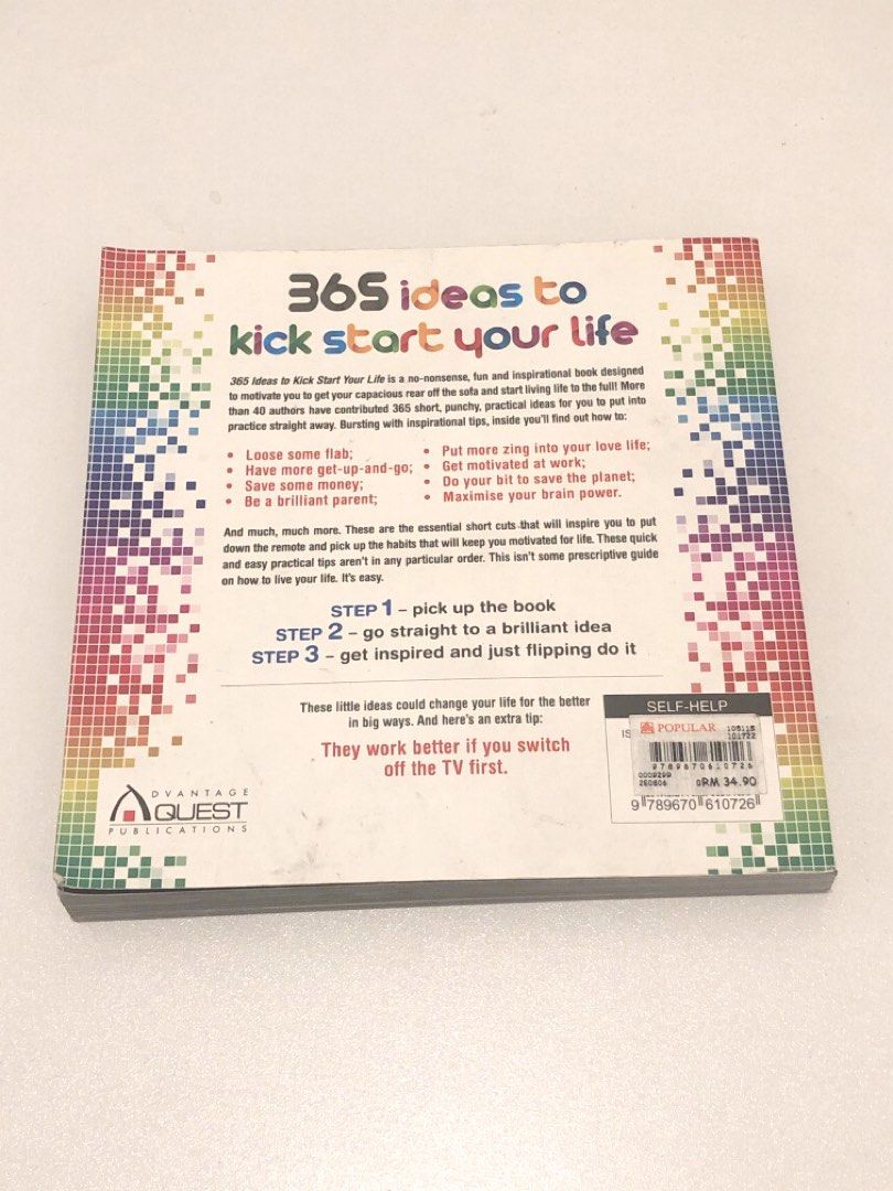 365 Ideas To Kick Start Your Life Getting Off Your Backside And