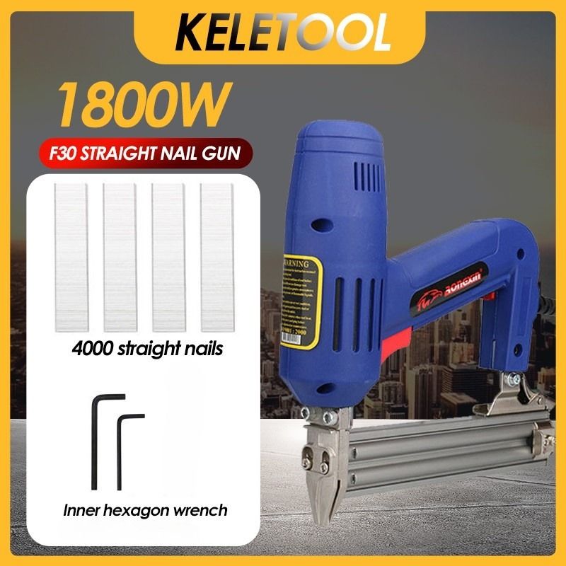 4000PC 220V Electric Nailer Air Nailer Steel Nail Gun F30 Straight Nailer, Furniture & Home