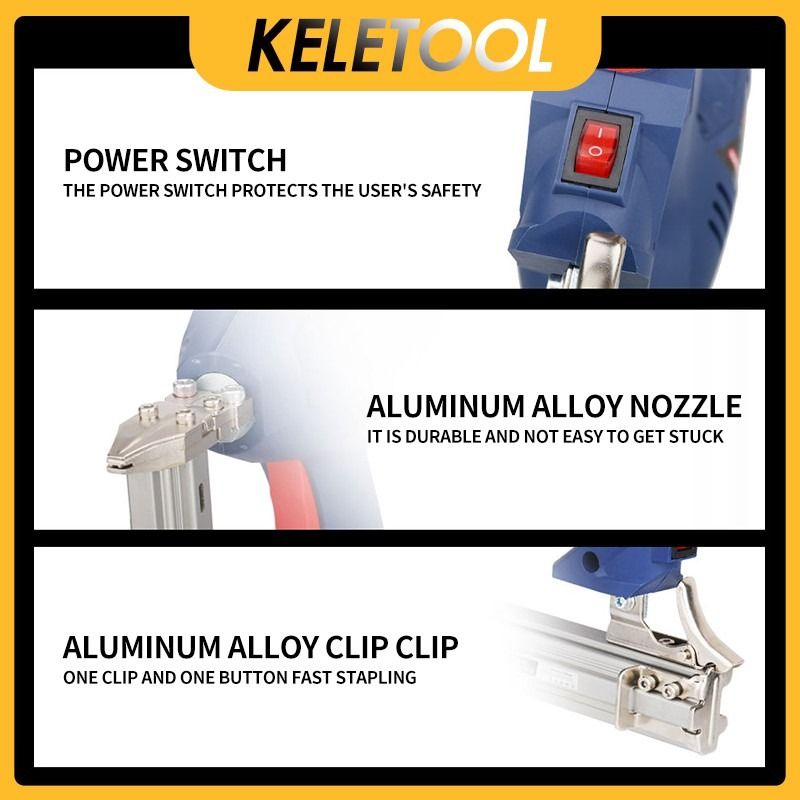 4000PC 220V Electric Nailer Air Nailer Steel Nail Gun F30 Straight Nailer, Furniture & Home