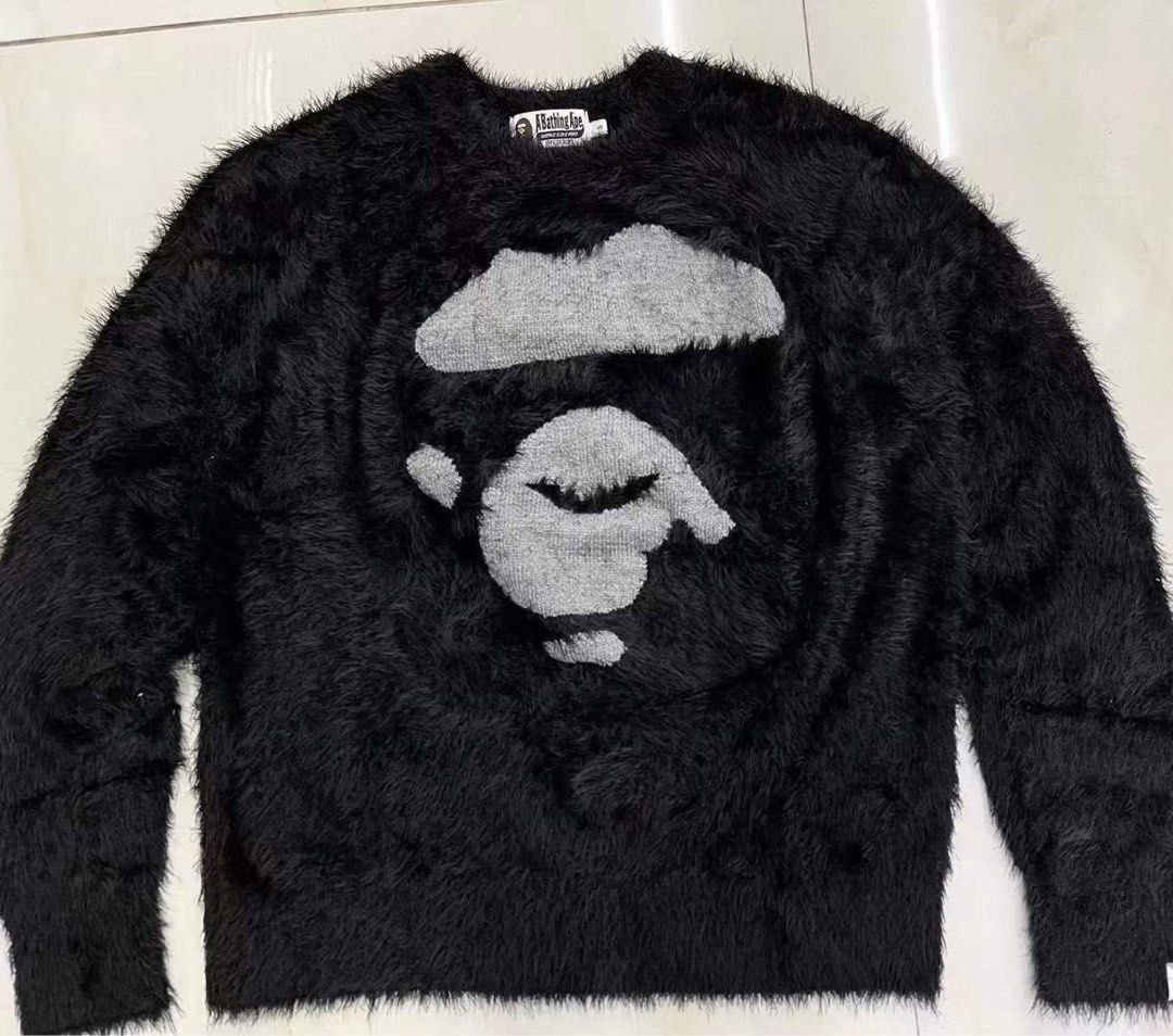 全新A BATHING APE ape face knit, 男裝, 外套及戶外衣服- Carousell