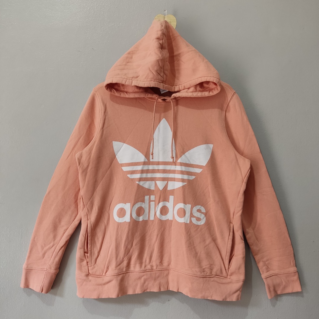 Adidas trefoil hoodie dusty pink cheap