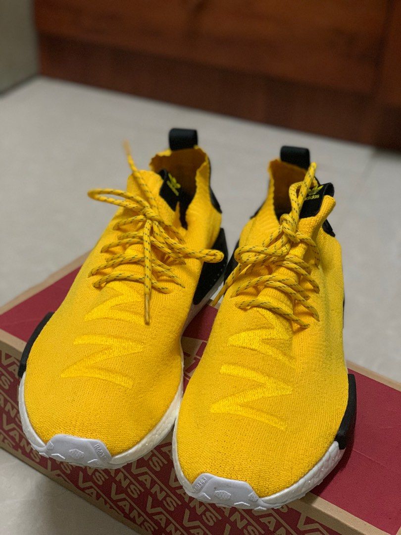 Adidas primeknit yellow top shoes