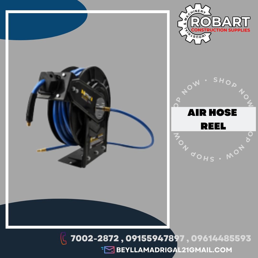 Air Hose Reel (Category: Construction Tools & Equipment) located in Manila. Submitted by bellarobart (Listing ID 1201468702, Image 1). Description: Air Hose Reel Brand: Titan Model: TST-AHR-15M Capacity: 3/8" x 50ft Working Pressure: 300psi / 20bar 𝑹𝑶𝑩𝑨𝑹𝑻 𝑪𝑶𝑵𝑺𝑻𝑹𝑼𝑪𝑻𝑰𝑶𝑵 𝑺𝑼𝑷𝑷𝑳𝑰𝑬𝑺 Office Address: 1405 Yuseco St. Sta Cruz Manila SEND US MESSAGE FOR INQUIRIES ‼️‼️ 🔵100% Trusted Supplier 🔵Competitive Price 🔵𝑾𝒆 𝒂𝒓𝒆 𝑫𝑻�