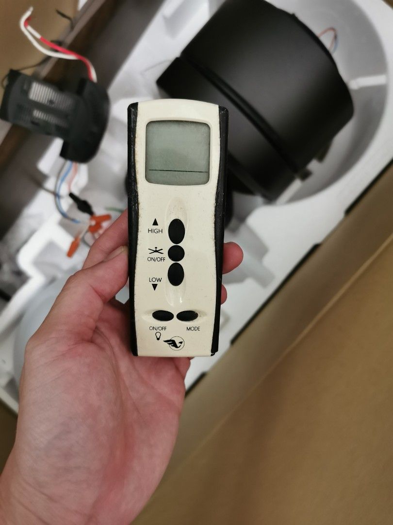 Amasco Elmi 48" ceiling fan with walnut colored blades, remote control