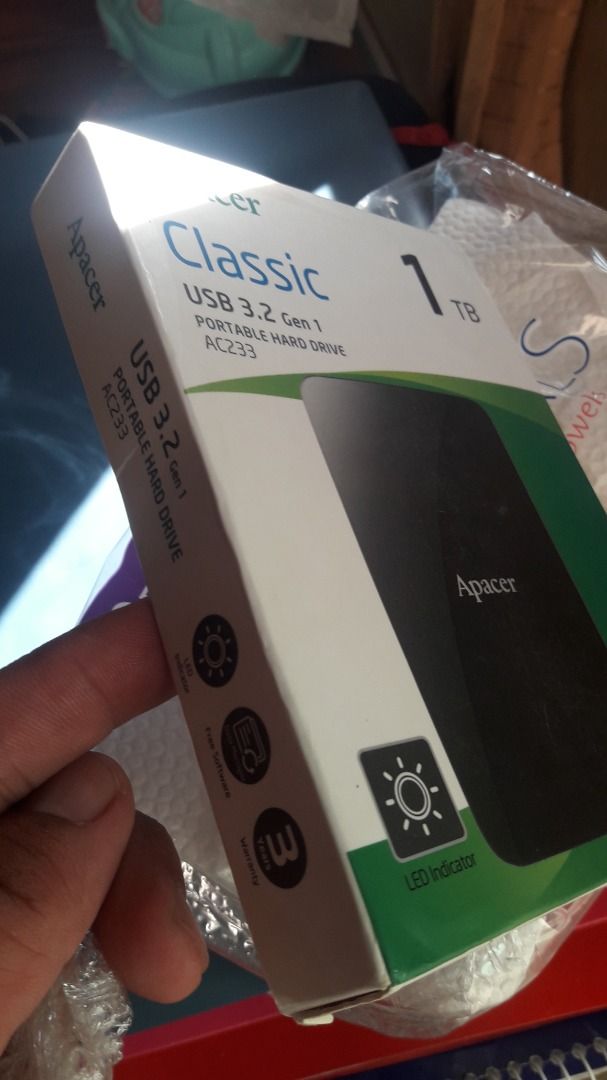 APACER 1TB External Hard Drive, Computers & Tech, Parts & Accessories ...