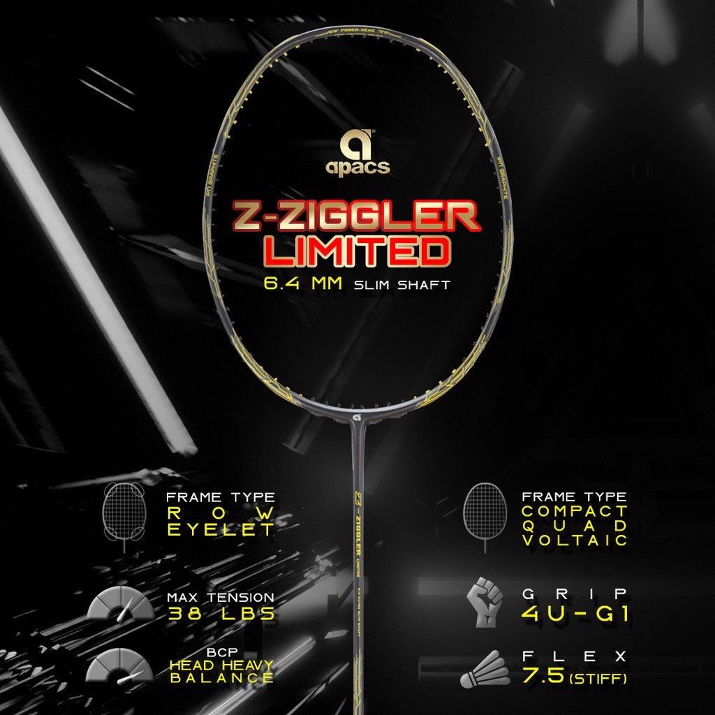 Apacs Z Ziggler Limited, Sports Equipment, Sports and Games, Racket and Ball Sports on Carousell