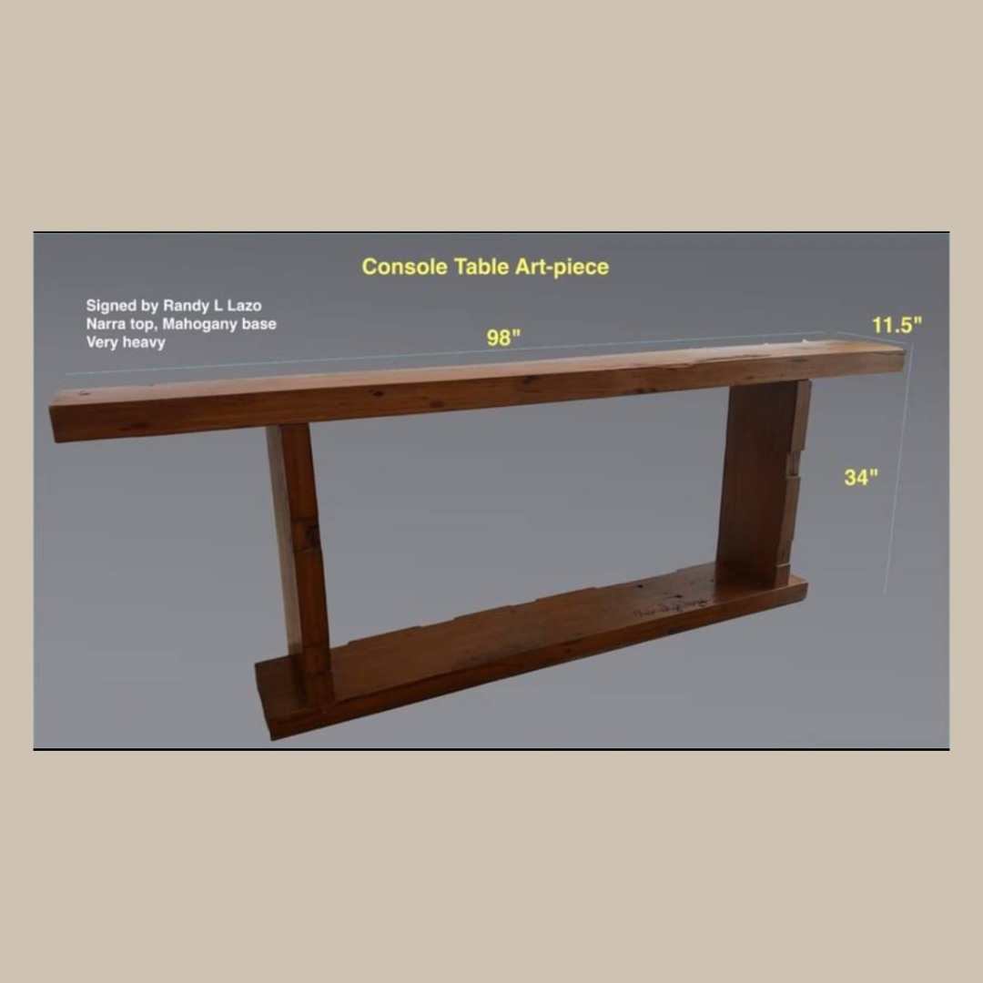 Artpiece Console Table by Randy Lazo, Furniture & Home Living