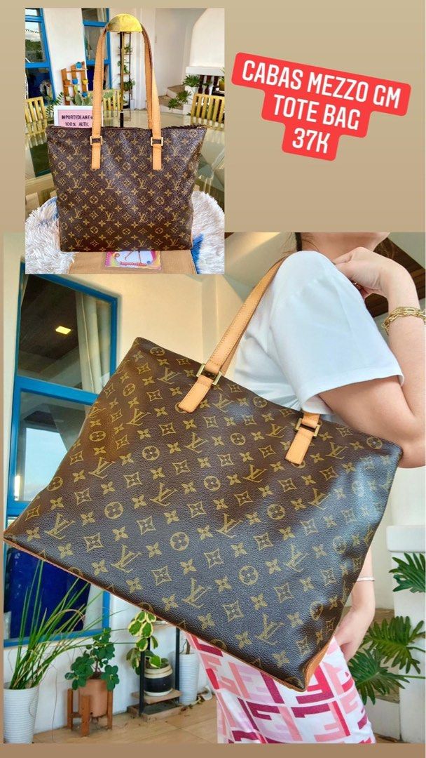 Sold at Auction: Louis Vuitton, LOUIS VUITTON CABAS MEZZO SHOULDER BAG