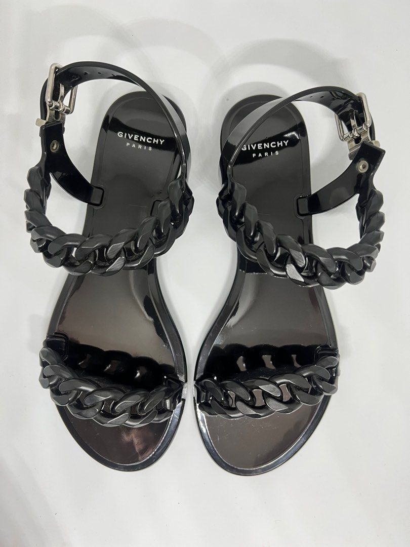 Chalk Braided Chain-Link Strap Thong Sandals - CHARLES & KEITH BD