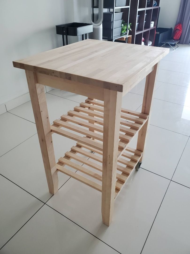 BEKVAM Ikea kitchen table trolley, Furniture & Home Living, Furniture