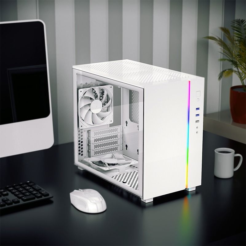 BNIB MONTECH SKY ONE MINI SMALLEST MATX PC CASE CHASSIS BLACK / WHITE