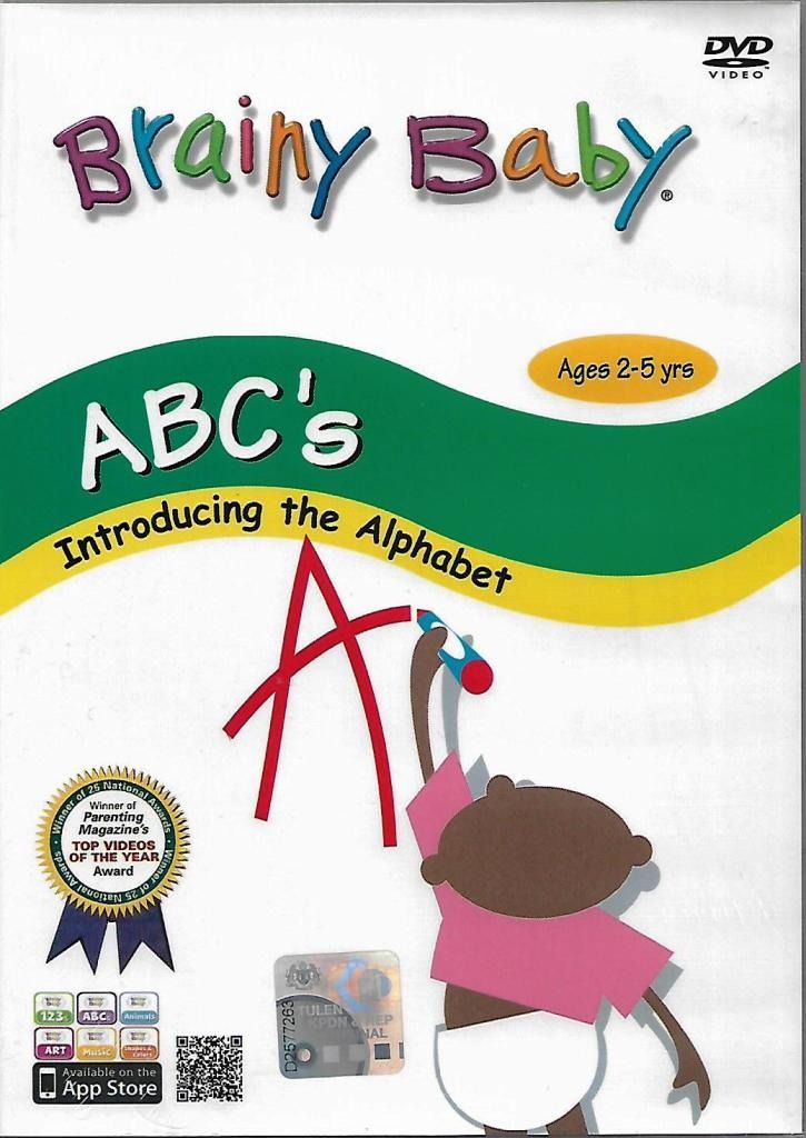 Brainy baby abc introducing the alphabet dvd infant development program
