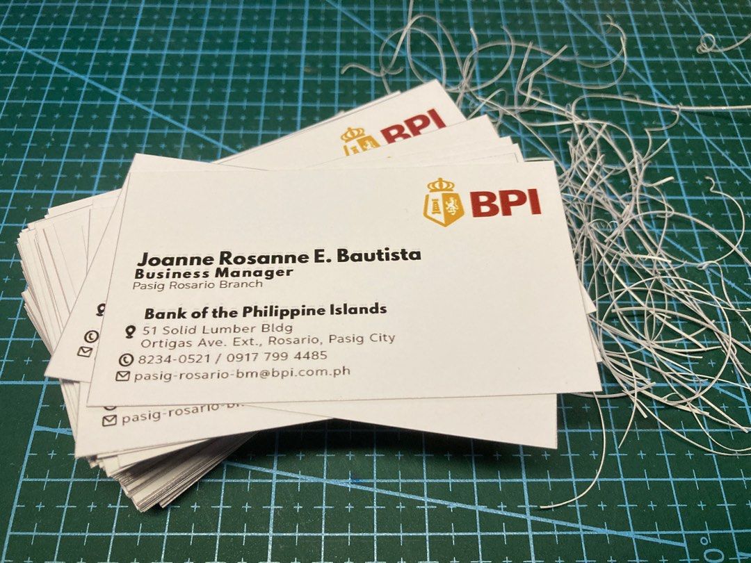 Business Card (Category: Stationery & School Supplies) located in Antipolo. Submitted by bakaskreativespace (Listing ID 1201558449, Image 2). Description: Business Card 100pcs Double sides photo paper or Woven paper - 400 pesos Free SIMPLE layout Add 20 for calling card case Add 10 for curve corners.