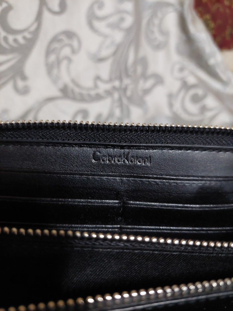 Moni Calf Leather Wallet in Kaki